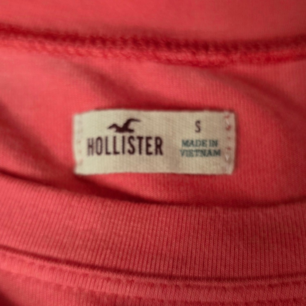 Hollister Size S Coral Short Sleeve T Shirt Dress Casual Everyday - Picture 2 of 2